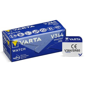 1 x bateria srebrowa (zegarkowa) 364 VARTA (SR621SW) Bat. 1 x bateria srebrowa (zegarkowa) 364 VARTA (SR621SW) Bat.