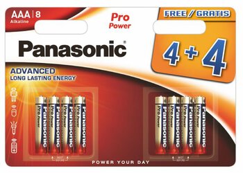 Panasonic Alkaline PRO Power LR03/AAA (blister) - 8 sztuk