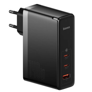 Baseus GaN5 Pro CCGP100201 140W szybka ładowarka sieciowa z 2 gniazdami USB-C PD oraz USB Baseus GaN5 Pro CCGP100201 140W szybka ładowarka sieciowa z 2 gniazdami USB-C PD oraz USB