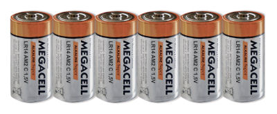 6 x bateria alkaliczna Megacell LR14 C