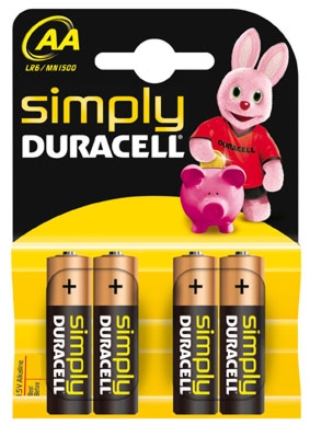 4 x bateria alkaliczna Duracell Simply LR6 AA (blister)