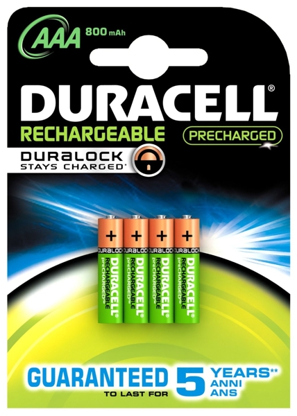 4 x akumulatorki Duracell Stays Charged Duralock R03 AAA 800 mAh (blister)