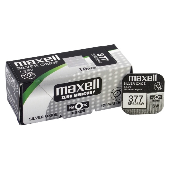 bateria srebrowa mini Maxell 377 / 376 / SR 626 SW / G4