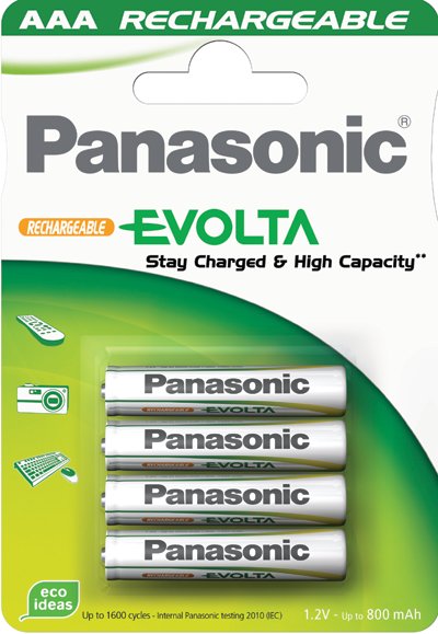 4 x akumulatorki Panasonic Evolta R03/AAA 800mAh