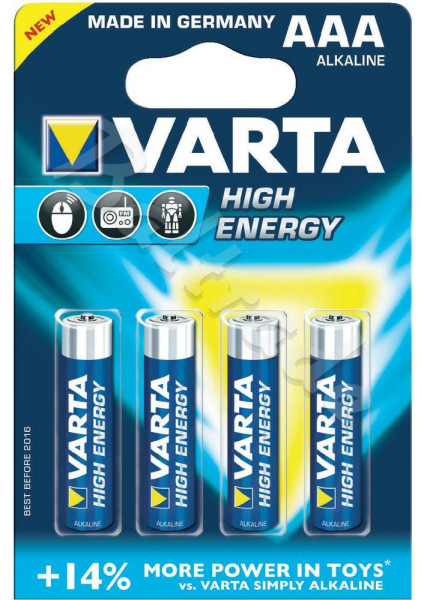 4 x Varta High Energy LR03 AAA (blister)