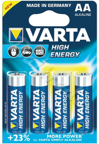 4 x Varta High Energy LR6/AA (blister)