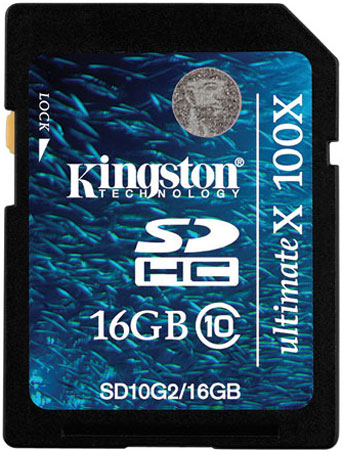 Kingston SDHC 16GB ultimateX 100X VIDEO HD class 10