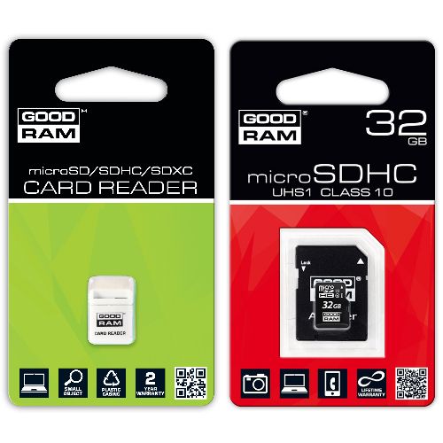 GoodRam microSDHC 32GB class 10 UHS-I + czytnik