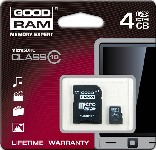 GOODRAM microSDHC 4GB class 10