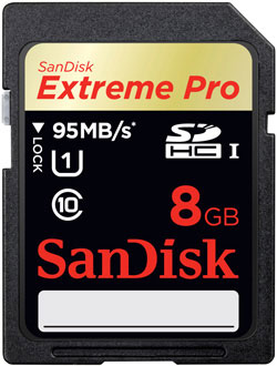 SanDisk SDHC 8GB Extreme PRO 95MB/s 633x UHS-I