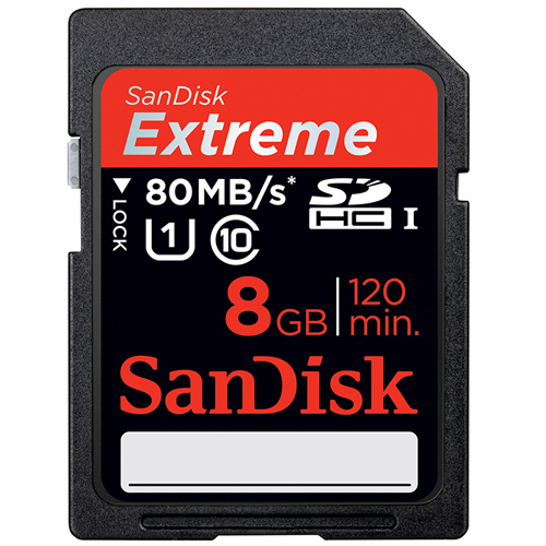 SanDisk SDHC 8GB Extreme 533x (80MB/s)