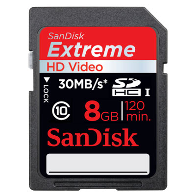 SanDisk SDHC 8GB Extreme VIDEO HD (30MB/s)
