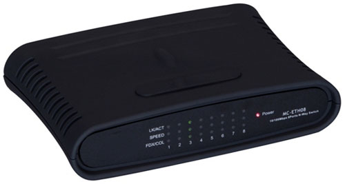 Switch Fast Ethernet 8-portowy Modecom MC-ETH08