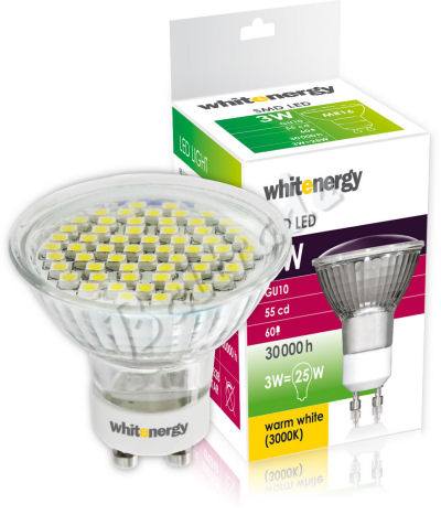 Żarówka 60 LED SMD3528 3W GU10 ciepła