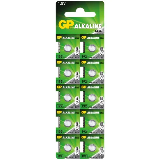 10 x mini alkalické batérie GP 192 / G3 / AG3 / L736 / LR41 / V3GA