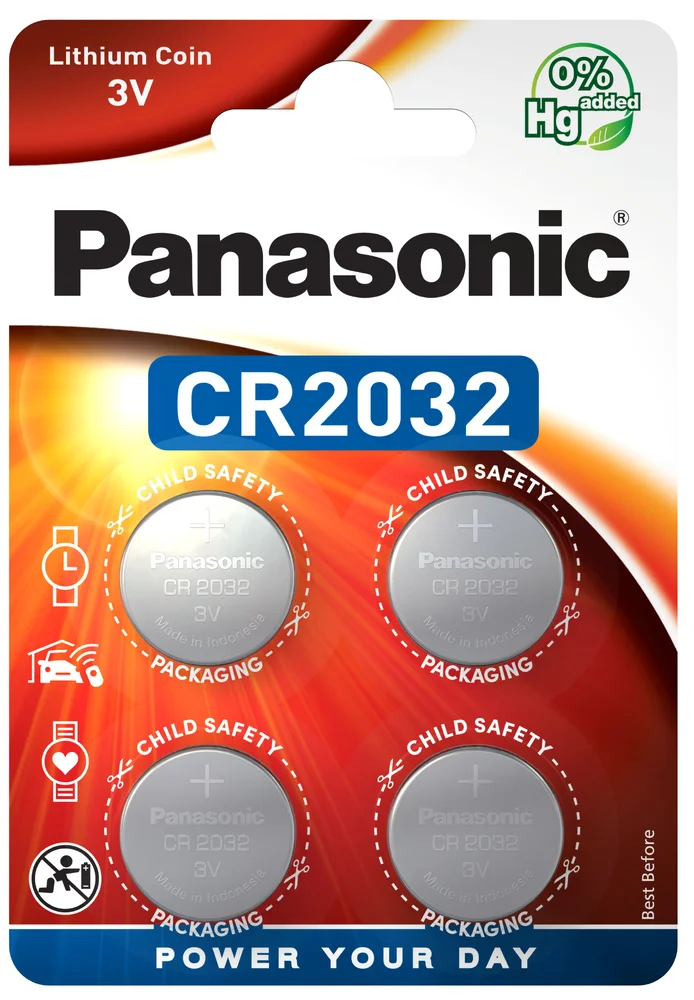 4 x Panasonic CR2032 mini lite batérie