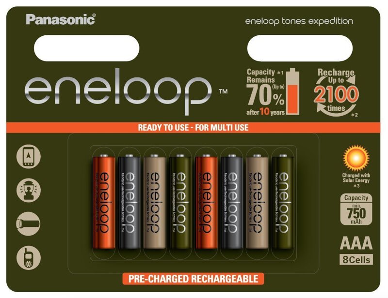 Panasonic Eneloop R03/AAA 800mAh x 8 piles rechargeables (blister) -  PilesMoinsCher