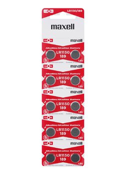 10 x bateria alkaliczna mini Maxell G10 / LR1130 / LR54 / 189 / AG10 10 x bateria alkaliczna mini Maxell G10 / LR1130 / LR54 / 189 / AG10
