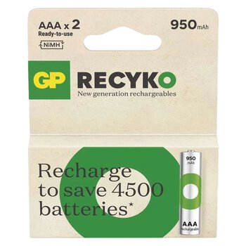2 x akumulatorki AAA / R03 Ni-MH GP ReCyko 950mAh