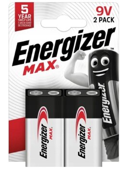 2 x bateria 6LR61/9V (R9*) Energizer Max (blister) 2 x bateria 6LR61/9V (R9*) Energizer Max (blister)