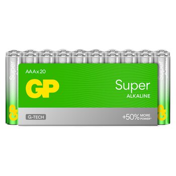 20 x bateria alkaliczna GP Super Alkaline G-TECH LR03 / AAA