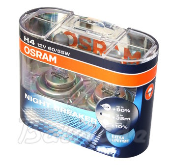 2x Osram H4 NightBreaker PLUS + 90% światła (duo pack)