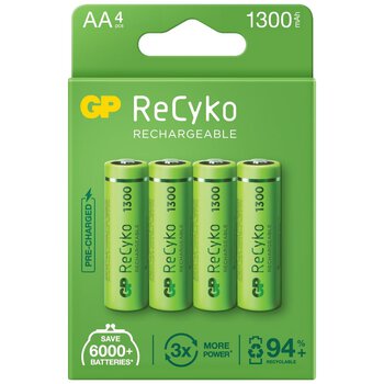 4 x akumulatorki AA / R6 Ni-MH GP ReCyko 1300mAh