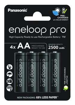 Panasonic Eneloop PRO NEW R6 AA 2500mAh BK-3HCDE/4BE batérie (blister) – 4 kusy