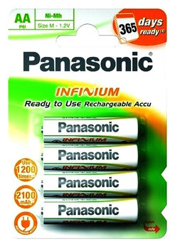 4 x akumulatorki Panasonic Infinium R6 AA 2100mAh