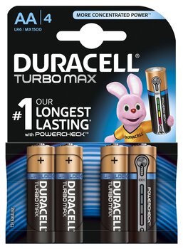 4 x bateria alkaliczna Duracell Duralock Turbo Max LR6 AA (blister)