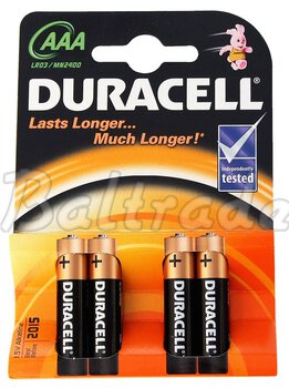 4 x bateria alkaliczna Duracell LR03 AAA (blister)