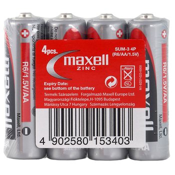 48 x bateria cynkowo-węglowa Maxell R6 / AA (taca)