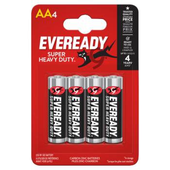 4 x R6/AA EVEREADY SUPER HEAVY DUTY