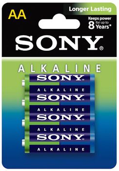 4 x SONY Blue Alkaline LR6 / AA