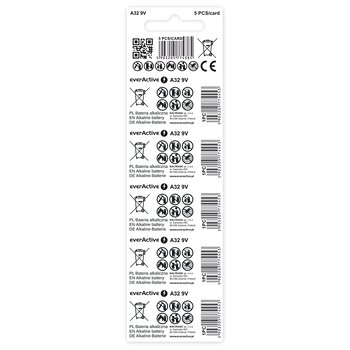 5 x baterie do pilotów samochodowych everActive A32 / 32A 9V