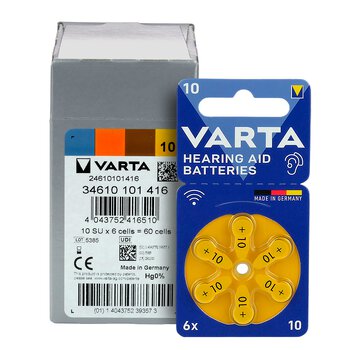 60 x baterie do aparatów słuchowych Varta 10 60 x baterie do aparatów słuchowych Varta 10
