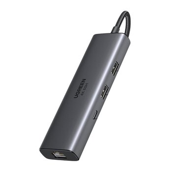 Adapter hub USB-C 6w1 Ugreen CM512 45000 2x USB 3.0 + HDMI + 2x USB-C + RJ45 Adapter hub USB-C 6w1 Ugreen CM512 45000 2x USB 3.0 + HDMI + 2x USB-C + RJ45