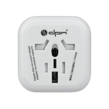 Adapter podróżny Europa DPM biały Adapter podróżny Europa DPM biały