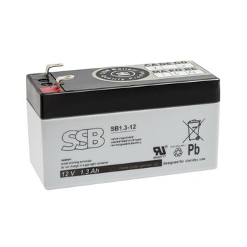 akumulator żelowy AGM SSB SB 1,3-12 12V 1,3Ah T1 akumulator żelowy AGM SSB SB 1,3-12 12V 1,3Ah T1