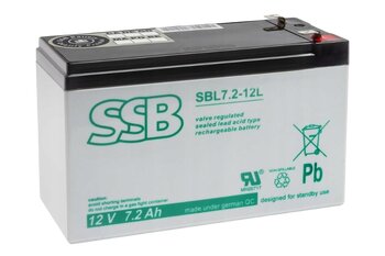 akumulator żelowy AGM SSB SBL 7,2-12L 12V 7,2Ah T2 akumulator żelowy AGM SSB SBL 7,2-12L 12V 7,2Ah T2