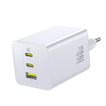Baseus GaN EnerFill FE11 P10182102213-00 100W szybka ładowarka sieciowa z 2 gniazdami USB-C PD oraz USB Baseus GaN EnerFill FE11 P10182102213-00 100W szybka ładowarka sieciowa z 2 gniazdami USB-C PD oraz USB