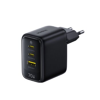 Baseus GaN EnerFill FE22 E0123500 70W szybka ładowarka sieciowa z 2 gniazdami USB-C PD oraz USB Baseus GaN EnerFill FE22 E0123500 70W szybka ładowarka sieciowa z 2 gniazdami USB-C PD oraz USB