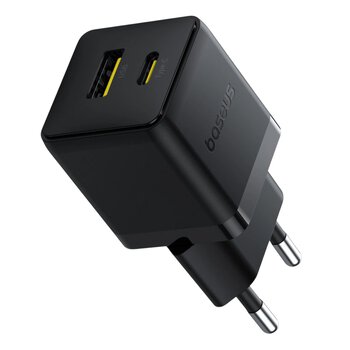 Baseus Palm P1011160A113-00 30W szybka ładowarka sieciowa z gniazdem USB + USB-C PD 3.0 PPS Baseus Palm P1011160A113-00 30W szybka ładowarka sieciowa z gniazdem USB + USB-C PD 3.0 PPS