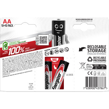 bateria alkaliczna Energizer MAX LR6/AA (blister) - 20 sztuk bateria alkaliczna Energizer MAX LR6/AA (blister) - 20 sztuk