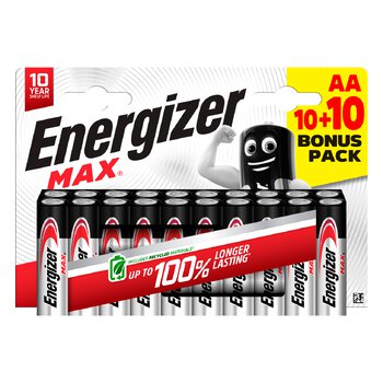 bateria alkaliczna Energizer MAX LR6/AA (blister) - 20 sztuk bateria alkaliczna Energizer MAX LR6/AA (blister) - 20 sztuk