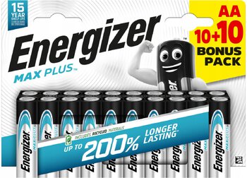 Bateria alkaliczna Energizer MAX Plus LR6/AA (blister) - 20 sztuk Bateria alkaliczna Energizer MAX Plus LR6/AA (blister) - 20 sztuk