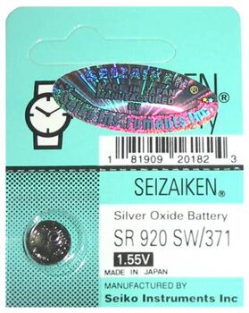 bateria srebrowa mini Seizaiken NR 371 / SR920SW