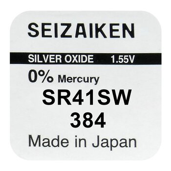 bateria srebrowa mini Seizaiken / SEIKO 384 / SR41SW /  SR41