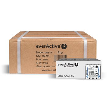 Baterie alkaliczne everActive Pro LR03 / AAA (karton zbiorczy) - 800 sztuk Baterie alkaliczne everActive Pro LR03 / AAA (karton zbiorczy) - 800 sztuk