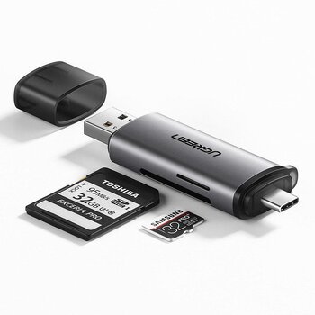 Czytnik kart USB 3.0 + USB-C UGREEN CM185 SD i microSD